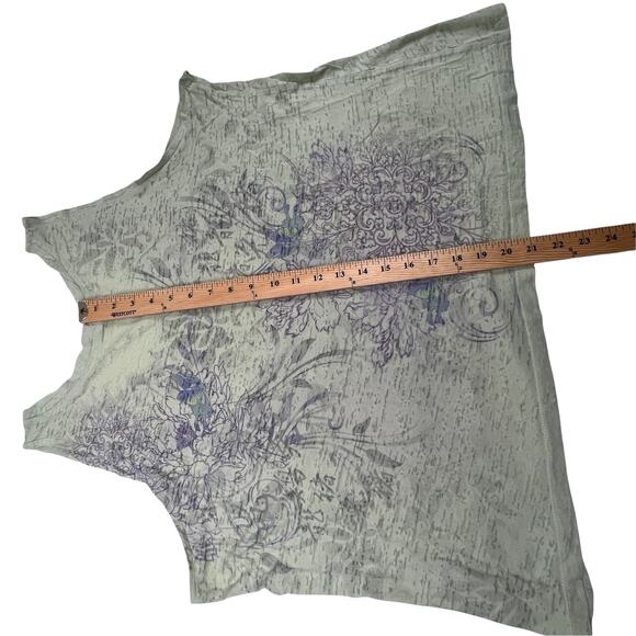 Sonoma Sleeveless Floral Burnout Knit Tank Top Blouse 1X - Picture 10 of 10